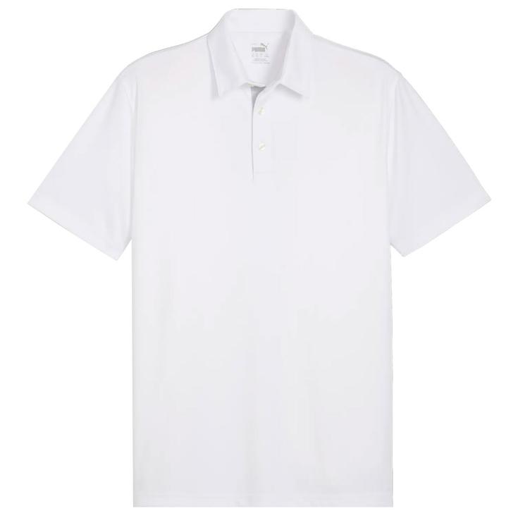 Puma Golf Polohemde Pure Solid Polo Sleeve White Präsentation