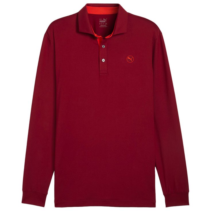 Puma Golf Polohemde Cloudspun Ls Midweight Polo Intense Red Redmazing Präsentation