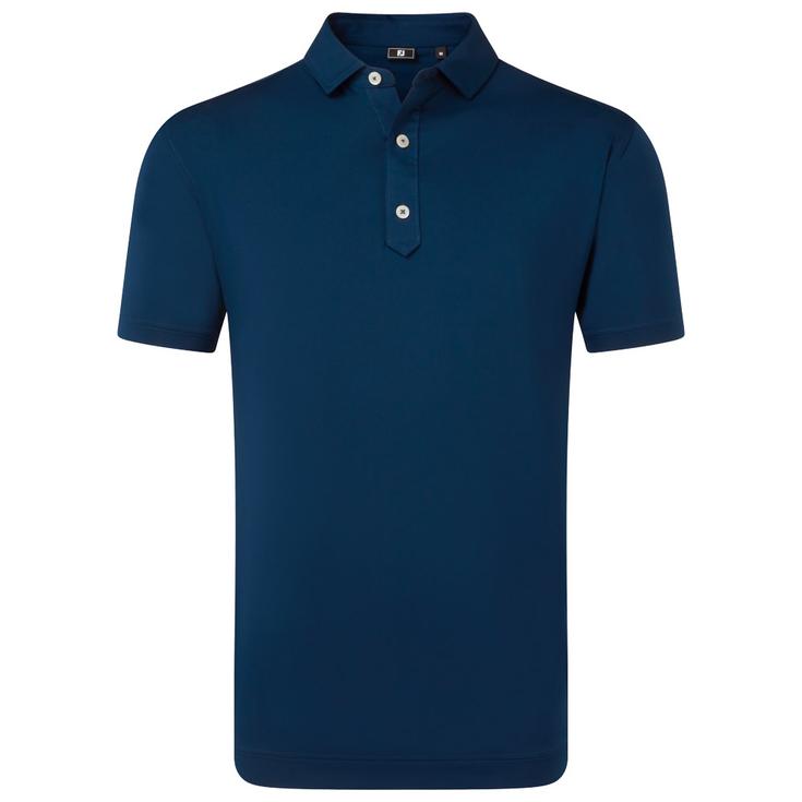 Footjoy Polohemde Lisle Solid Navy Präsentation