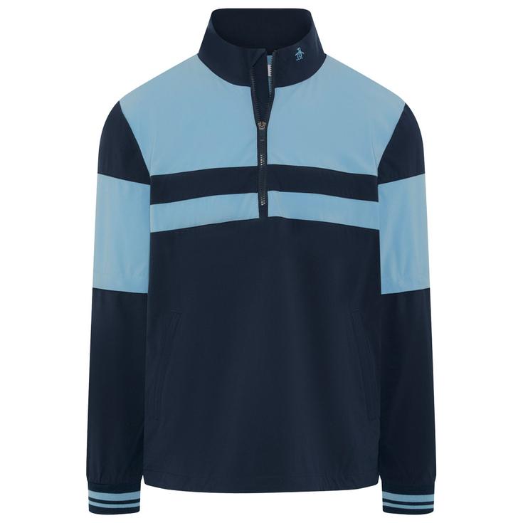 Original Penguin Veste 1/4 Zip Color Block Wind Black Iris Heather Présentation