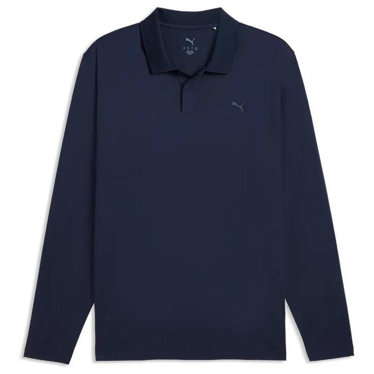 Puma Golf Polohemde Cloudspun Midweight LS Deep Navy Präsentation