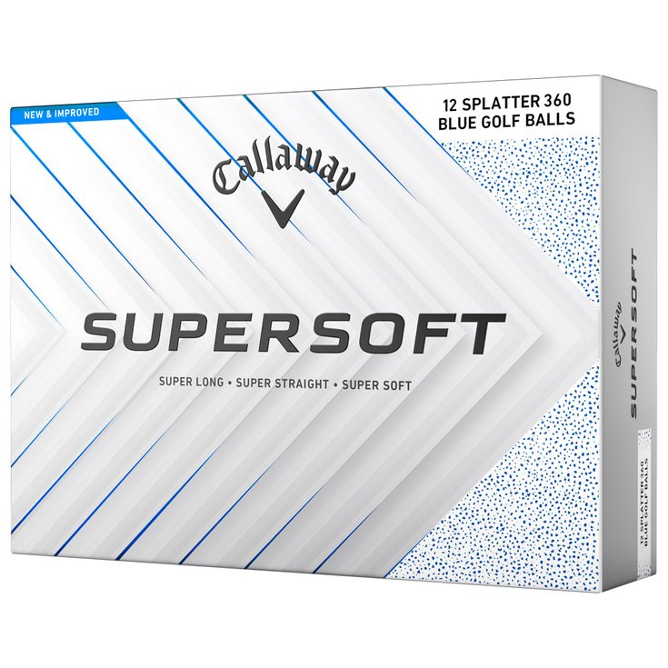 Callaway Golf Neue Golfbälle Supersoft Blue Splatter Präsentation