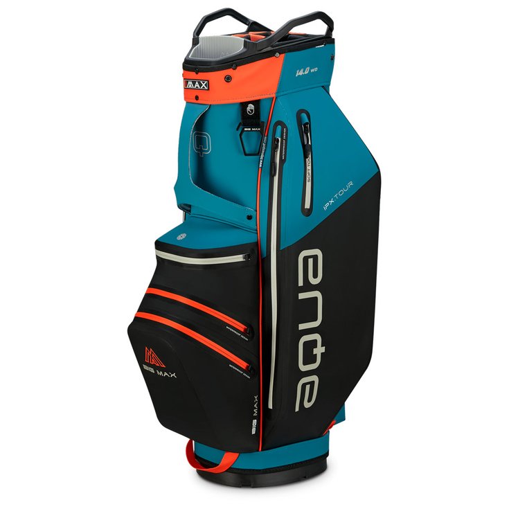 Big Max Cartbag (Komplettsatz) Aqua IPX Tour Blue Black Orange Präsentation