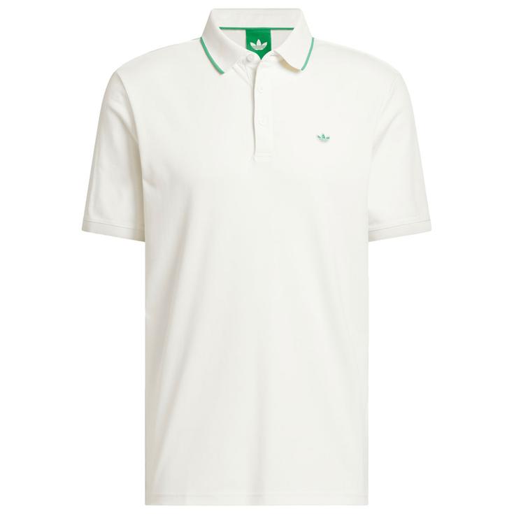 adidas Originals Polohemde Twistknit Trefoil Polo Chalk White Court Green Präsentation