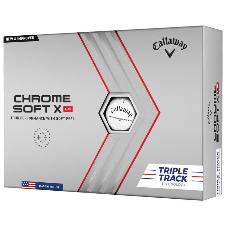 Callaway Golf Neue Golfbälle Chrome Soft X LS White Triple Track Präsentation