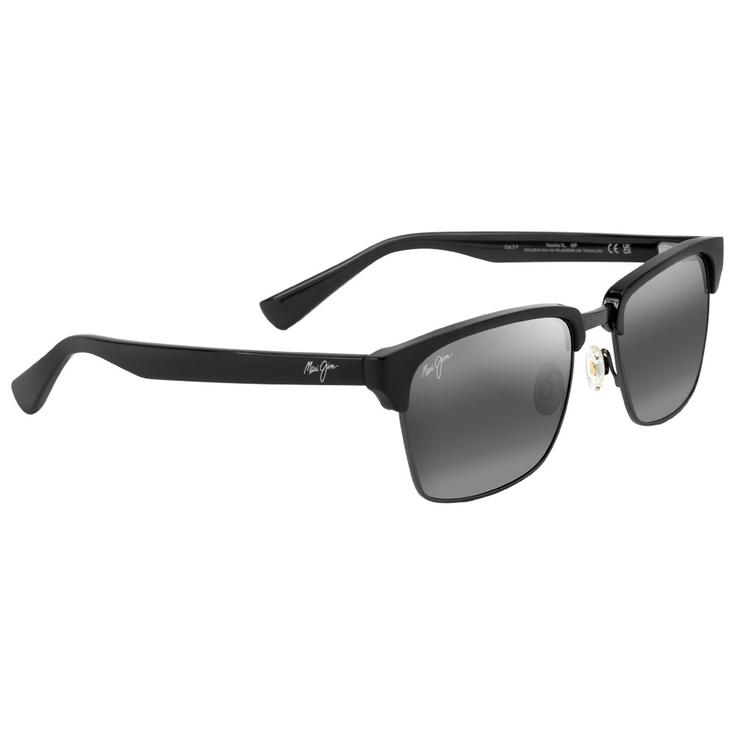 Maui Jim Sonnenbrille Kawika XL Shiny Black Neutral Grey MauiPure Präsentation
