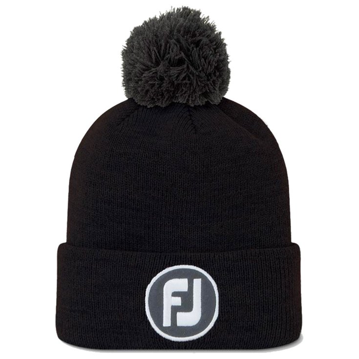 Footjoy Mütze Solid Pom Pom Black Präsentation
