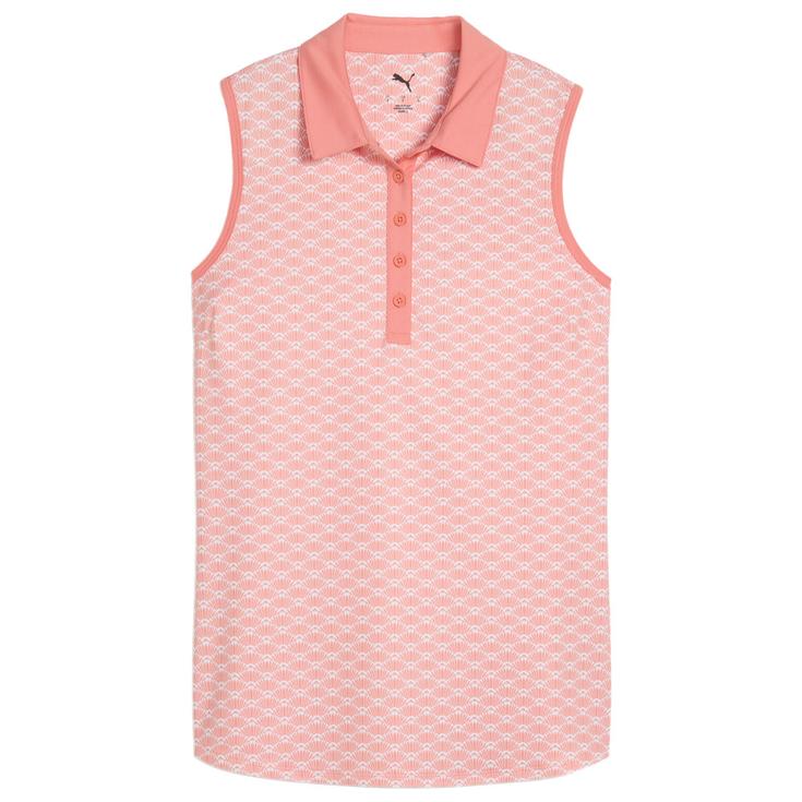 Puma Golf Polohemde Cloudspun Scallop Sl Pink Fruit Präsentation