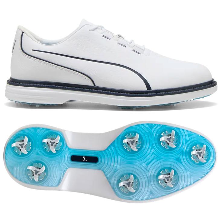 Puma Golf Schuhe mit Spikes Puma Avant Tour White Deep Navy Präsentation