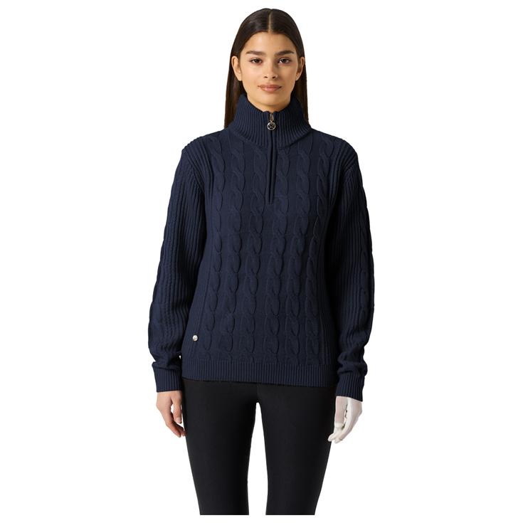 Daily Sports Cable Pullover Lined Navy 