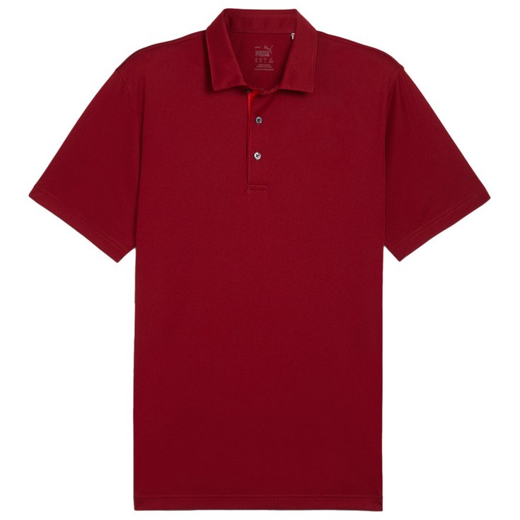 Puma Golf Polohemde Pure Solid Polo Sleeve Intense Red Präsentation