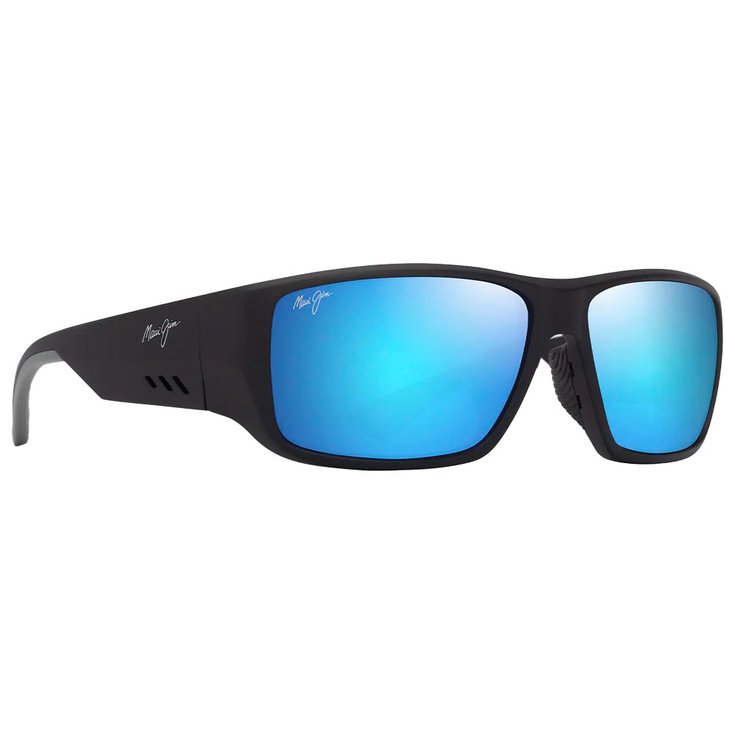 Maui Jim Lunettes de soleil Keha Asian Fit Noir Mat Bleu Hawaï Minéral SuperThin Présentation