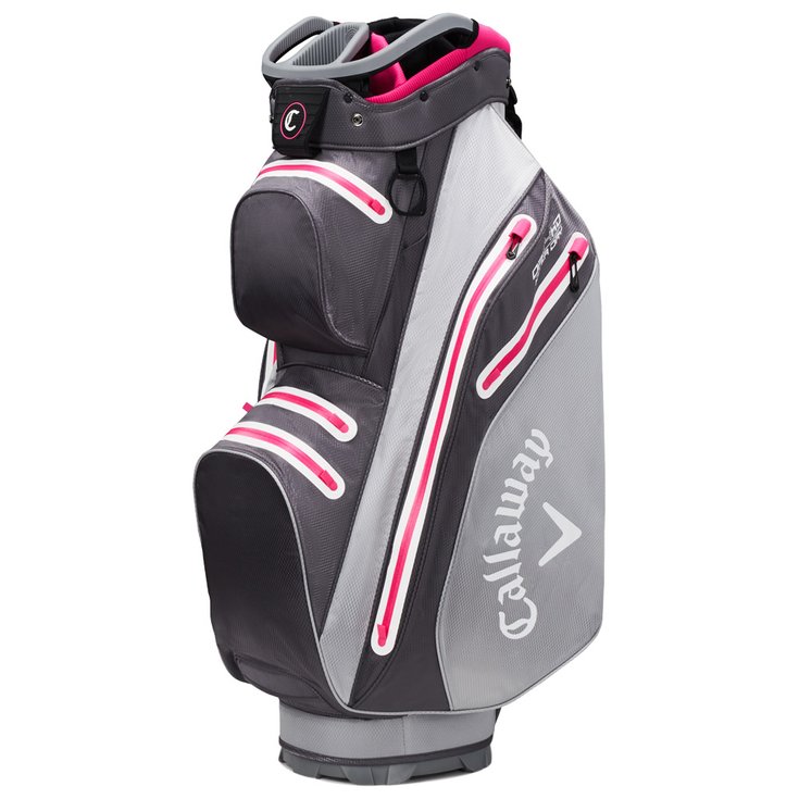 Callaway Golf Sacs chariot serie Org 14 HD Cart Charcoal Silver Pink Présentation