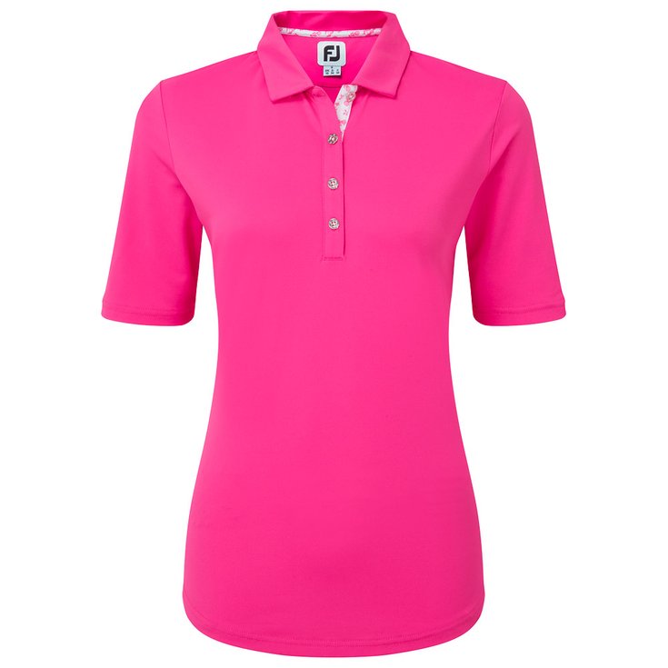 Footjoy Polohemde Half Sleeve Solid Pique W Hot Pink Präsentation