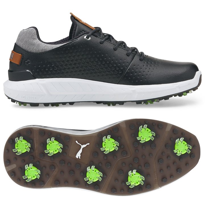 Puma Golf Chaussures avec spikes Ignite Articulate Leather Black Silver Présentation