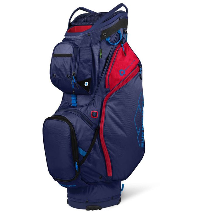 Sun Mountain Cartbag (Komplettsatz) Eco-Lite Cart Bag Navy Red Cobalt - Sans Präsentation