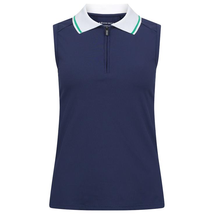 Rohnisch Polohemde Rib Sleeveless Navy Präsentation