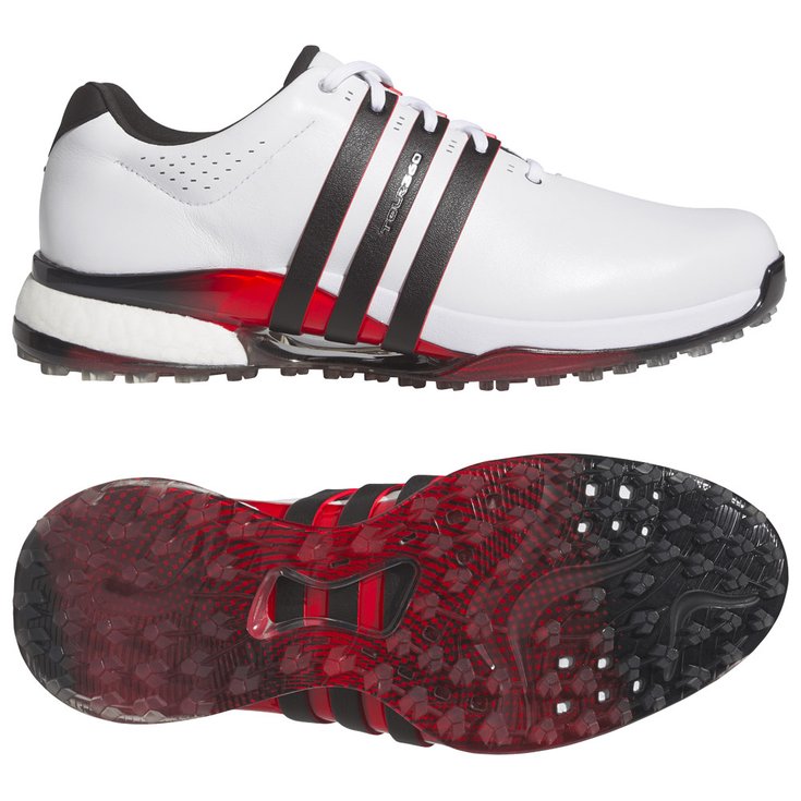 adidas Schuhe ohne Spikes Tour360 25 Spikeless Wide White Coreblack Lucid Red Präsentation