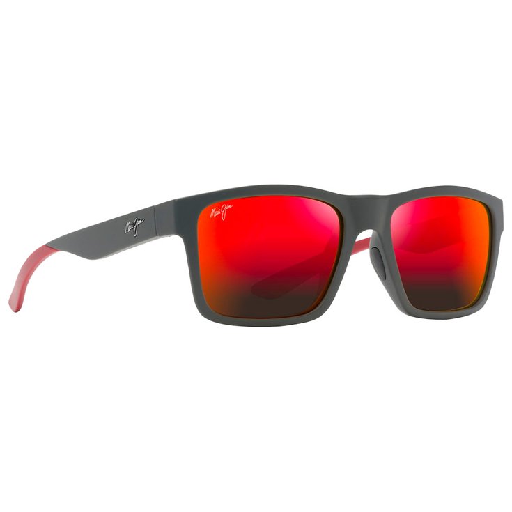 Maui Jim The Flats Gris Foncé Rouge Hawaii Lava Mineral Superthin 