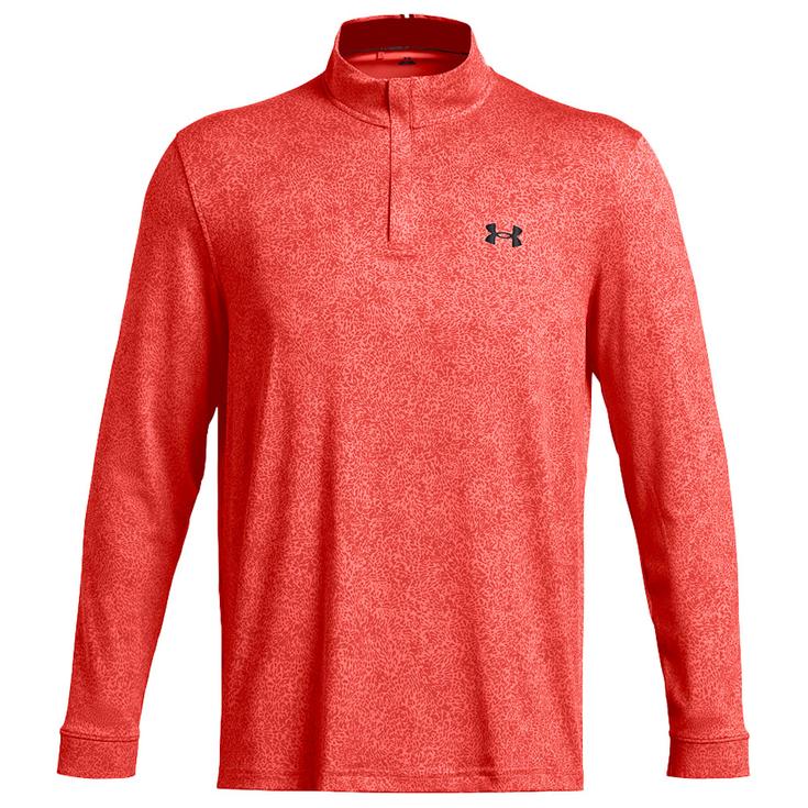 Under Armour Polohemde Playoff Printed 1/4 Zip Coho Red Solstice Präsentation