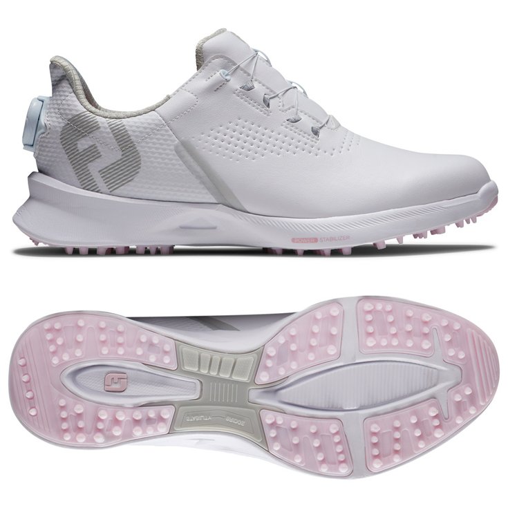Footjoy Chaussures sans spikes Fuel Boa Women White Pink Présentation