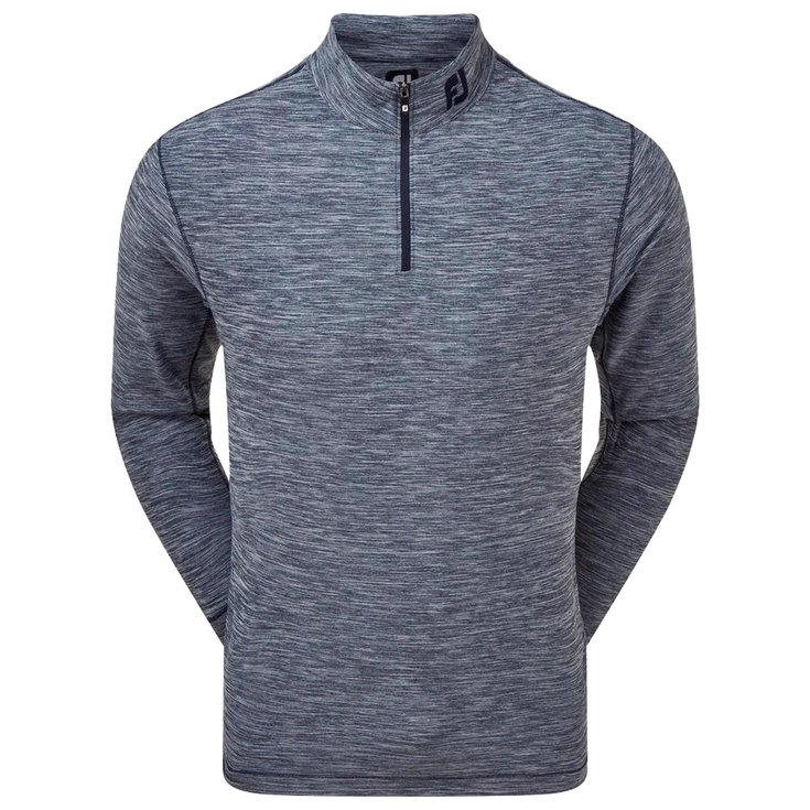 Footjoy Pull Space Dye Brushed Back Chill-Out Pullover Navy Dos