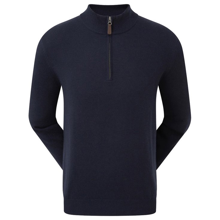 Footjoy Pullover Wool Blend 1/2 Zip Pullover Navy Präsentation
