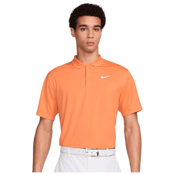 Nike Polo Dri-Fit Victory Orange Trance White Présentation