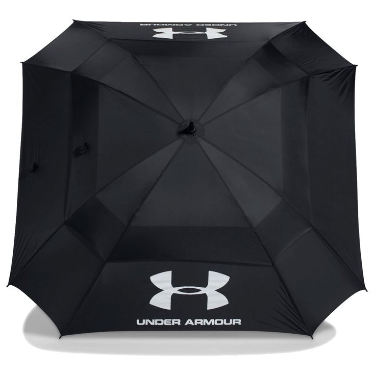 Under Armour Regenschirm Double Canopy Black Yellow White Präsentation