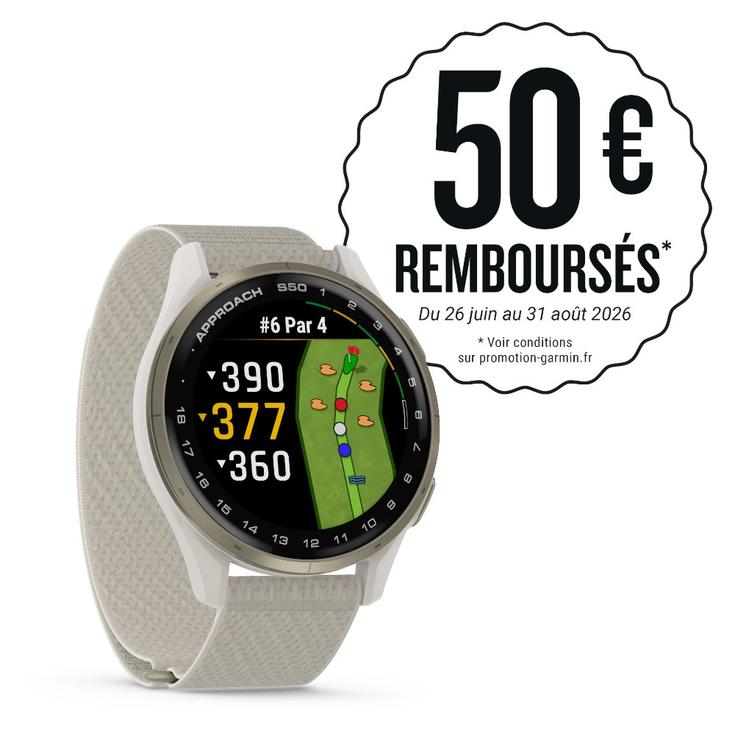 Garmin GPS-Uhren Approach S50 Cream Gold Präsentation
