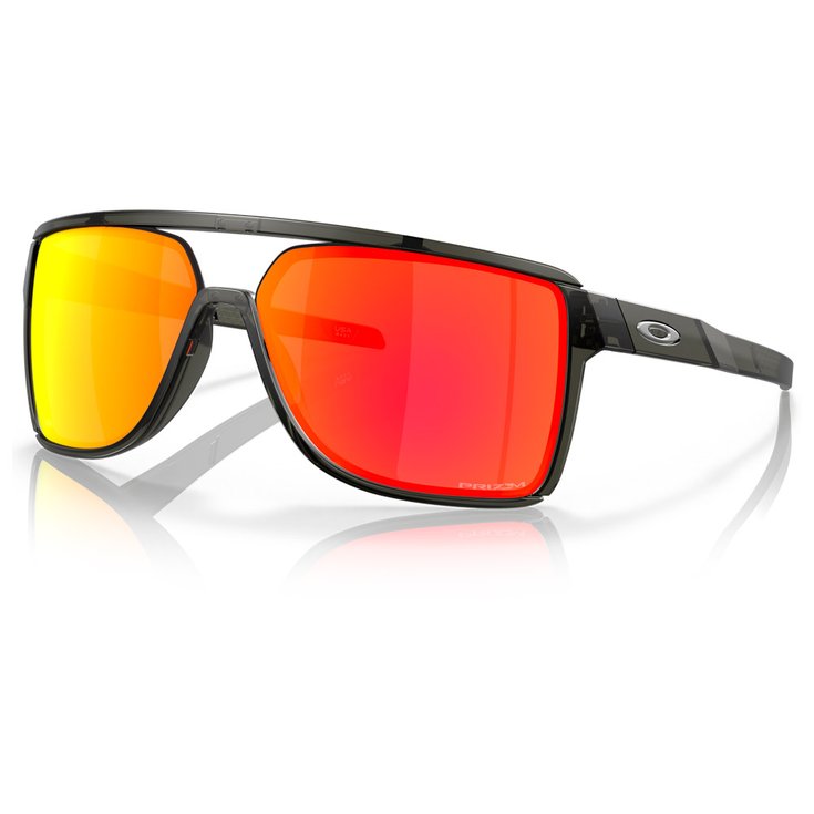 Oakley Sonnenbrille Castel Matte Grey Smoke Prizm Ruby Präsentation