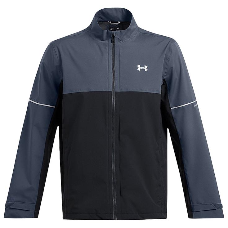 Under Armour Drive Rain Jacket Downpour Gray Black Metallic 