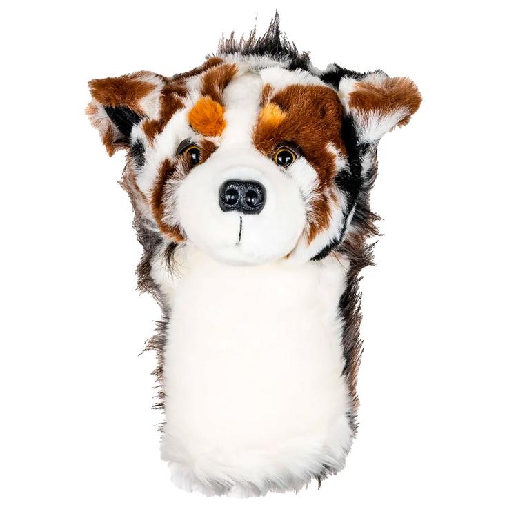 Daphne Schlägerhaube Couvre-Bois Peluche Australian Shepherd Präsentation
