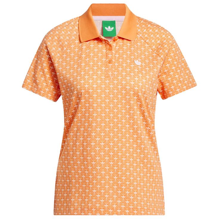 adidas Originals Polohemde All Over Trefoil Polo W's Dusky Orange Chalk White Präsentation