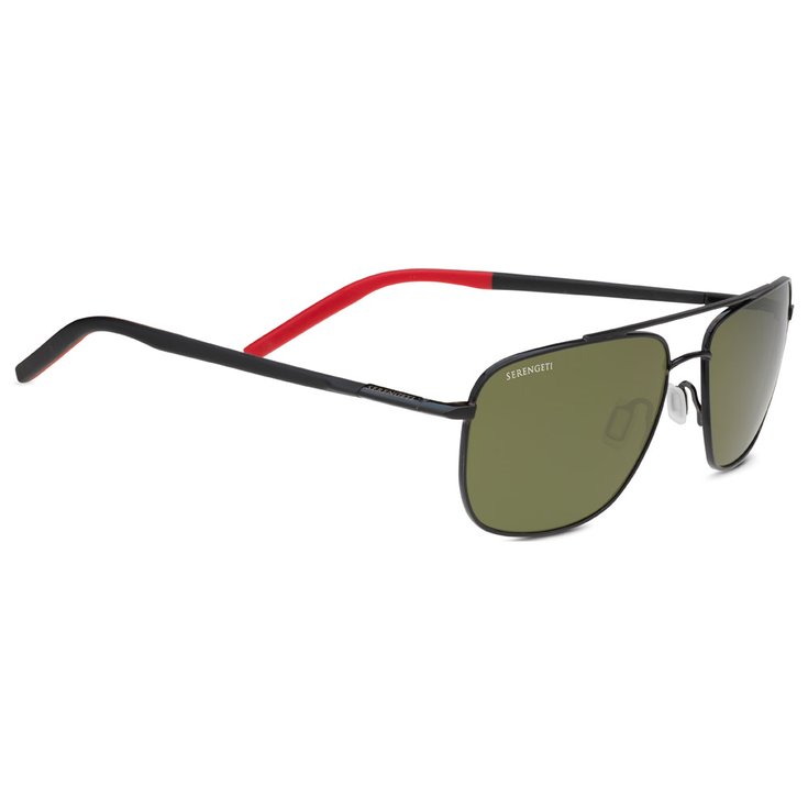 Serengeti Sonnenbrille Tellaro Shiny Black Red Polarized 555nm Präsentation