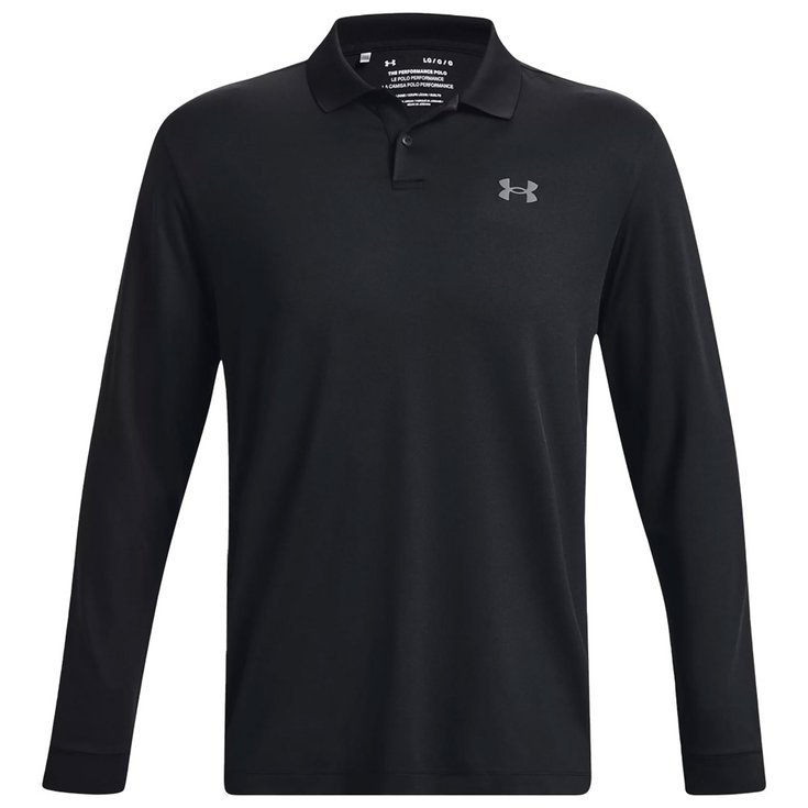 Under Armour Polohemde Performance 3.0 LS Black Pitch Gray Präsentation