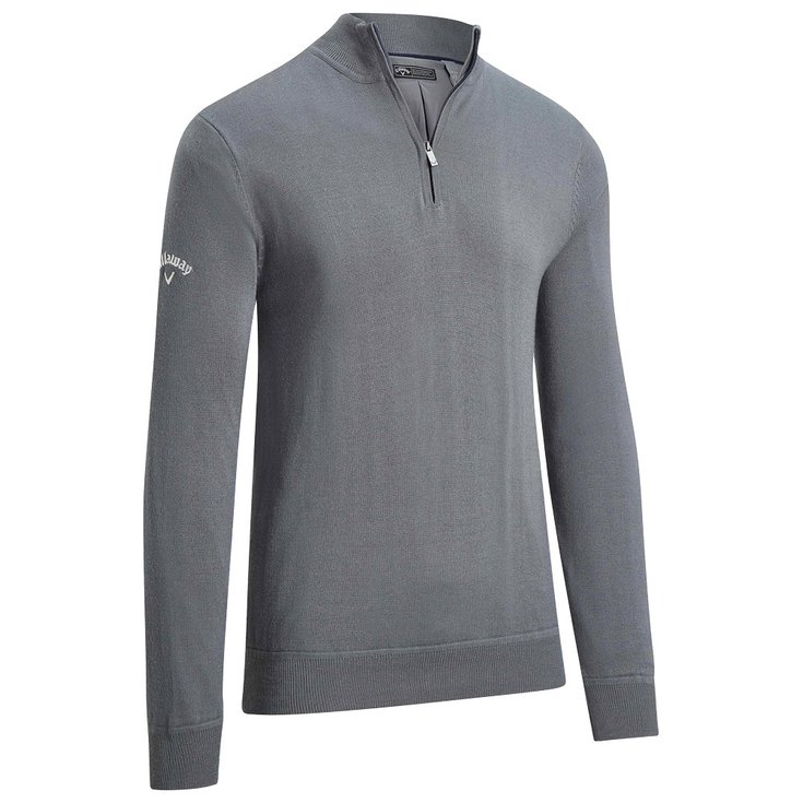 Callaway Golf Pullover Windstopper 1/4 Zipped Sweater Quiet Shade Präsentation