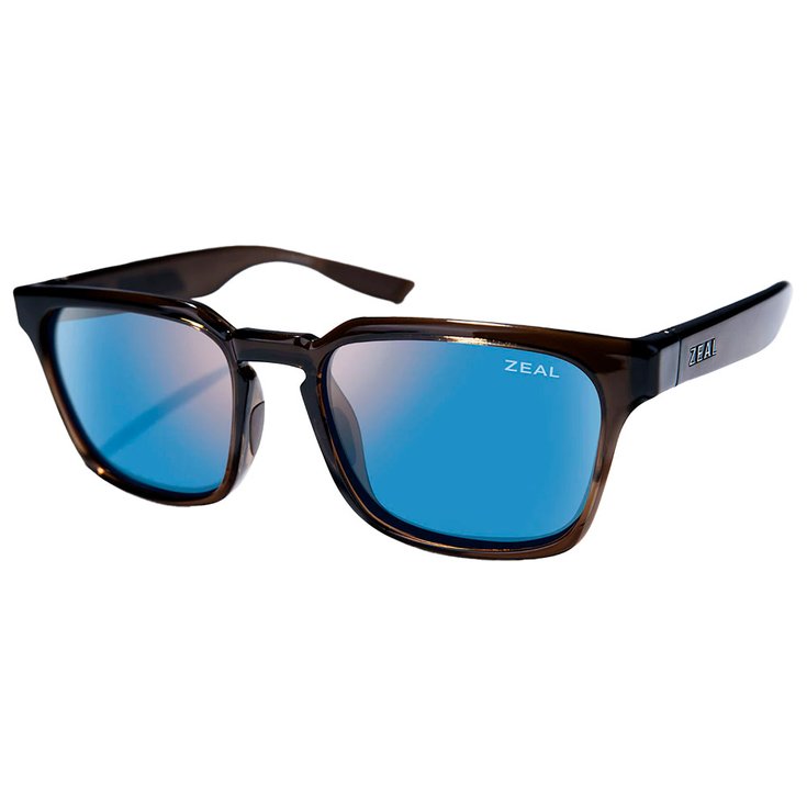 Zeal Sonnenbrille Whittier Transparent Light Brown Ellume Polarized Horizon Blue Präsentation