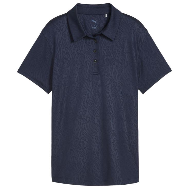 Puma Golf Polohemde Mattr Animal Deboss Ss Deep Navy Präsentation