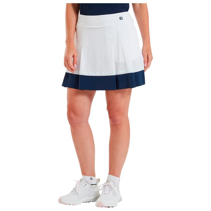 Footjoy Jupe Pleated White Navy Présentation