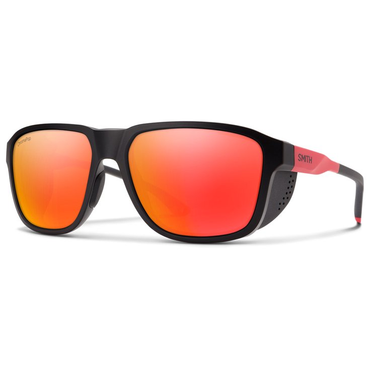 Smith Lunettes de soleil Embark Tnf Matte Black Horizon Red Chromapop Polarized Red Mirror Présentation