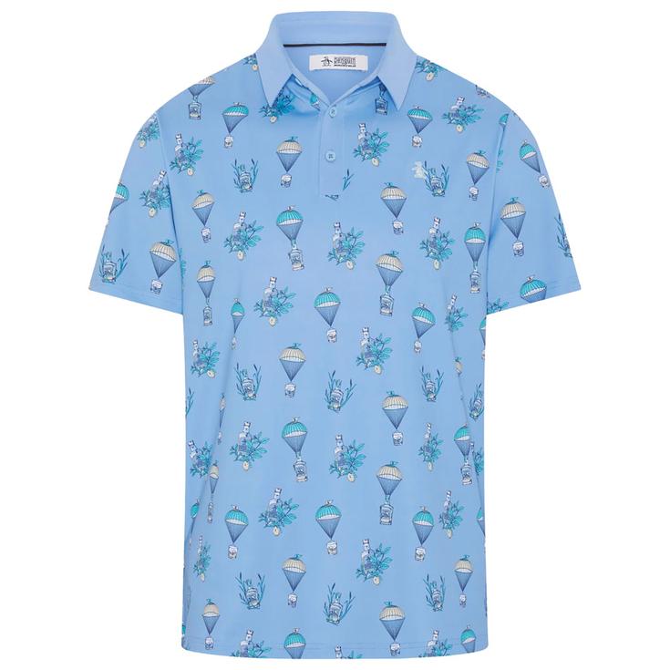 Original Penguin Polohemde Pete's Botanical Drink Blue Jay Präsentation