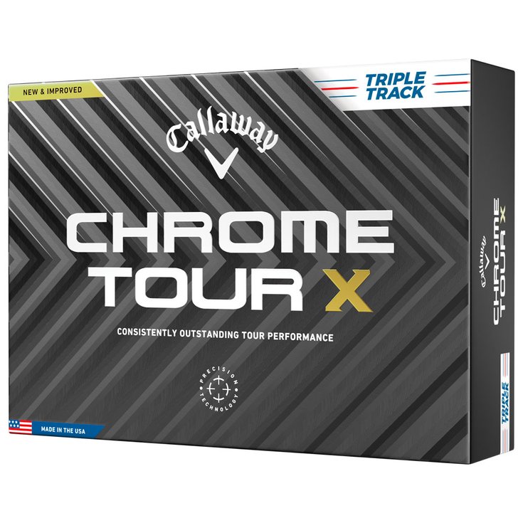 Callaway Golf Neue Golfbälle Chrome Tour X Triple Track White Präsentation