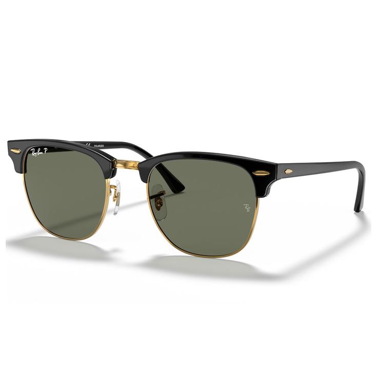 Ray Ban Sonnenbrille RB3016 Clubmaster Classic Polished Black Gold Green G-15 Polar Präsentation