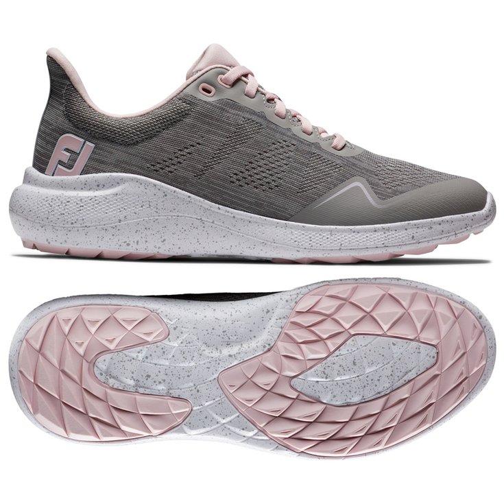 Footjoy Chaussures sans spikes Women's Flex Athletic Grey Pink Présentation