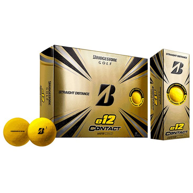 Bridgestone Balles neuves e12 Contact Matte Yellow - Sans Présentation
