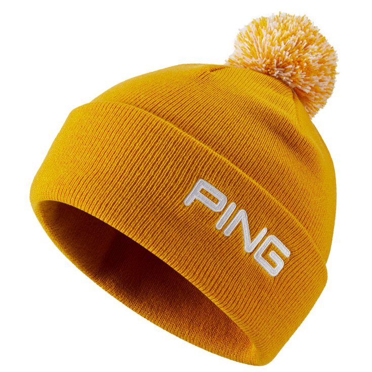 Ping Cresting Knit Hat Gold 