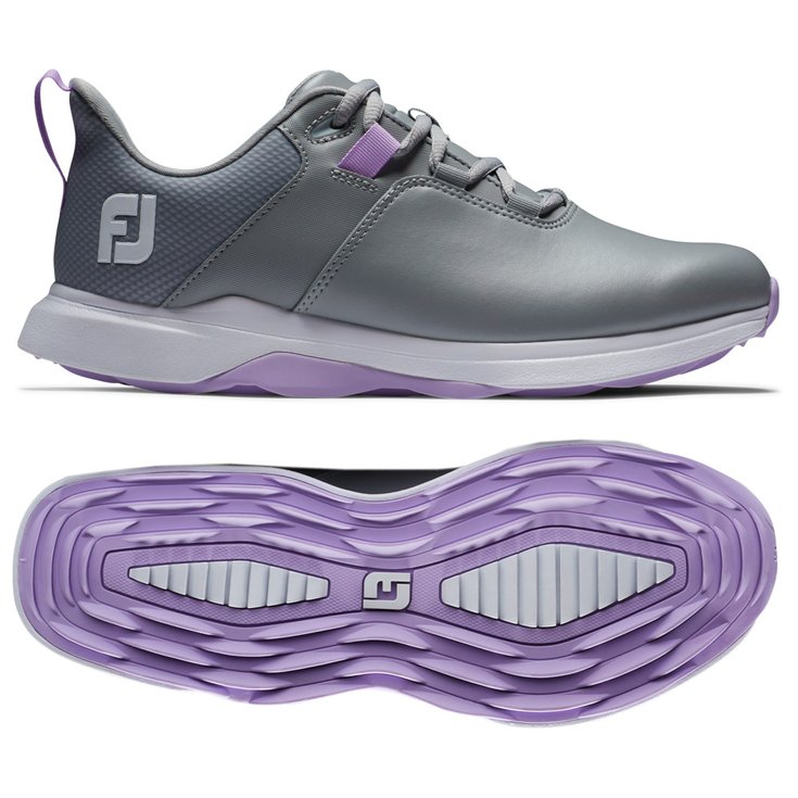 Footjoy Schuhe ohne Spikes Prolite Women Grey Lilac Präsentation