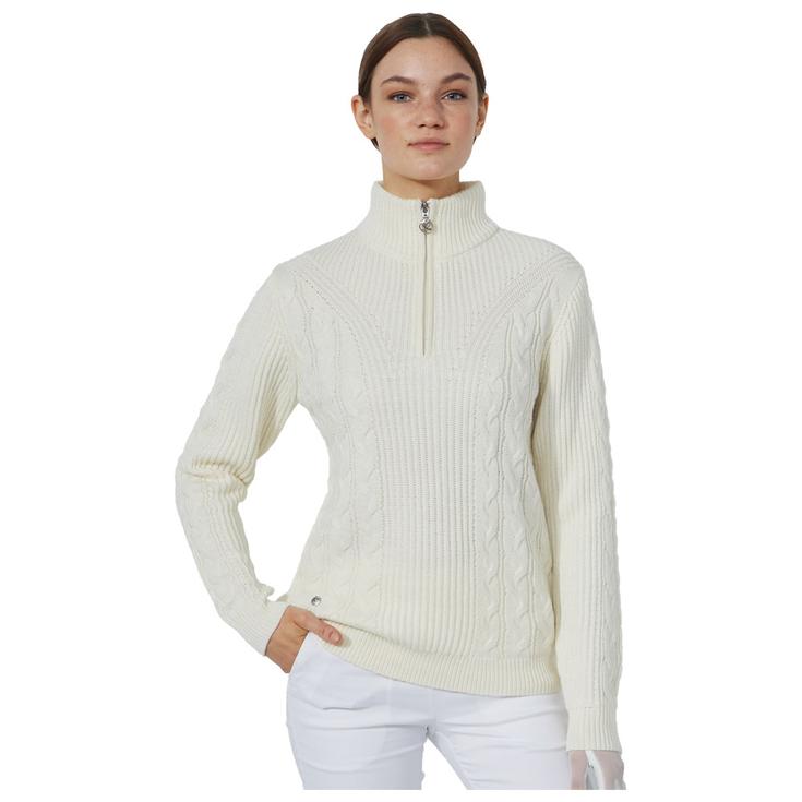 Daily Sports Pullover Cable Ls Pullover Lined Ivory Präsentation