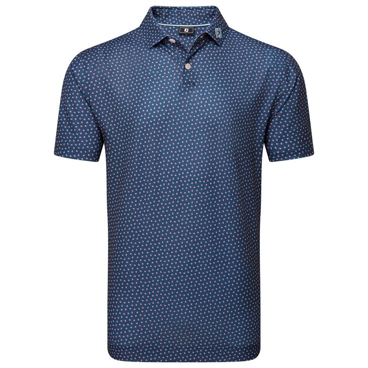 Footjoy Bounce Print Pique Dark Denim 